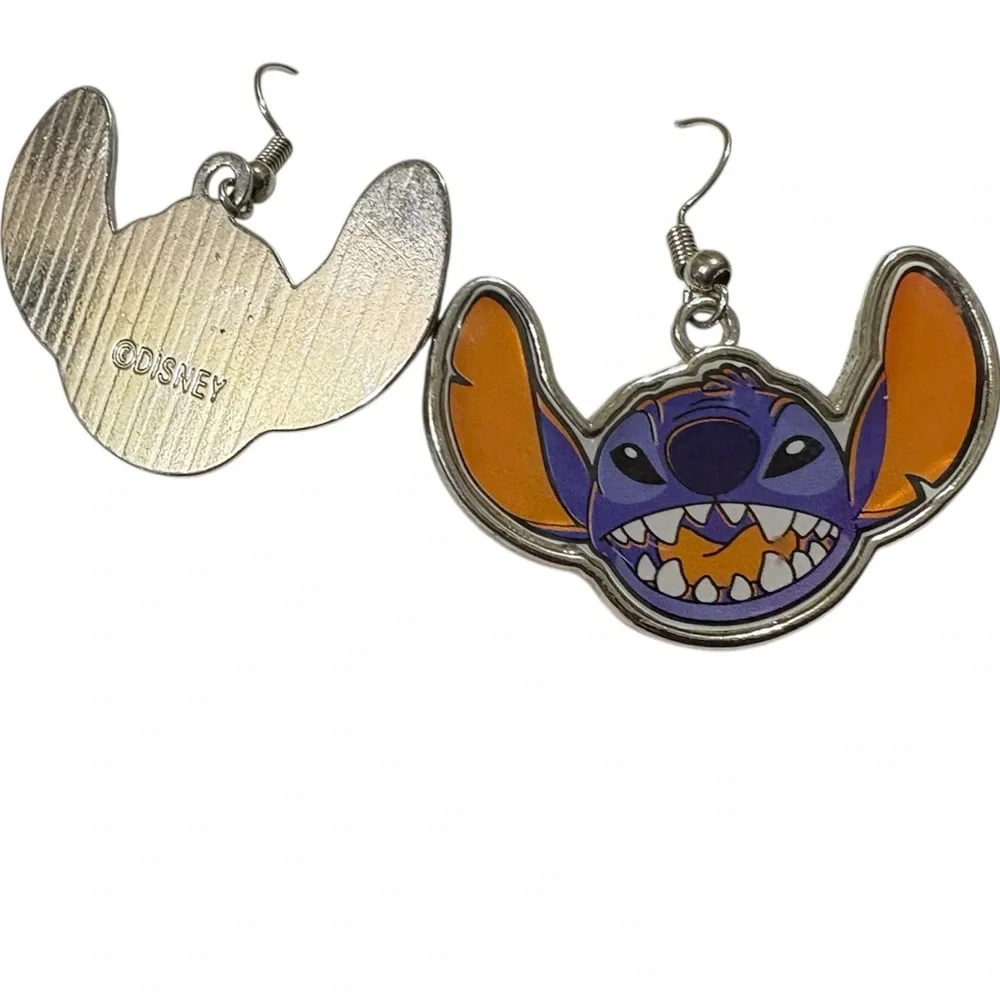 Disney “Stitch” Enamel Dangle Earrings Hypoallergenic Disneyana‎ NWOT